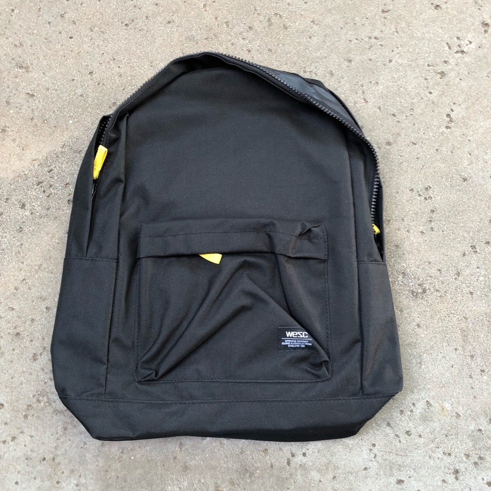 Wesc Backpack in Black with Yellow Accents